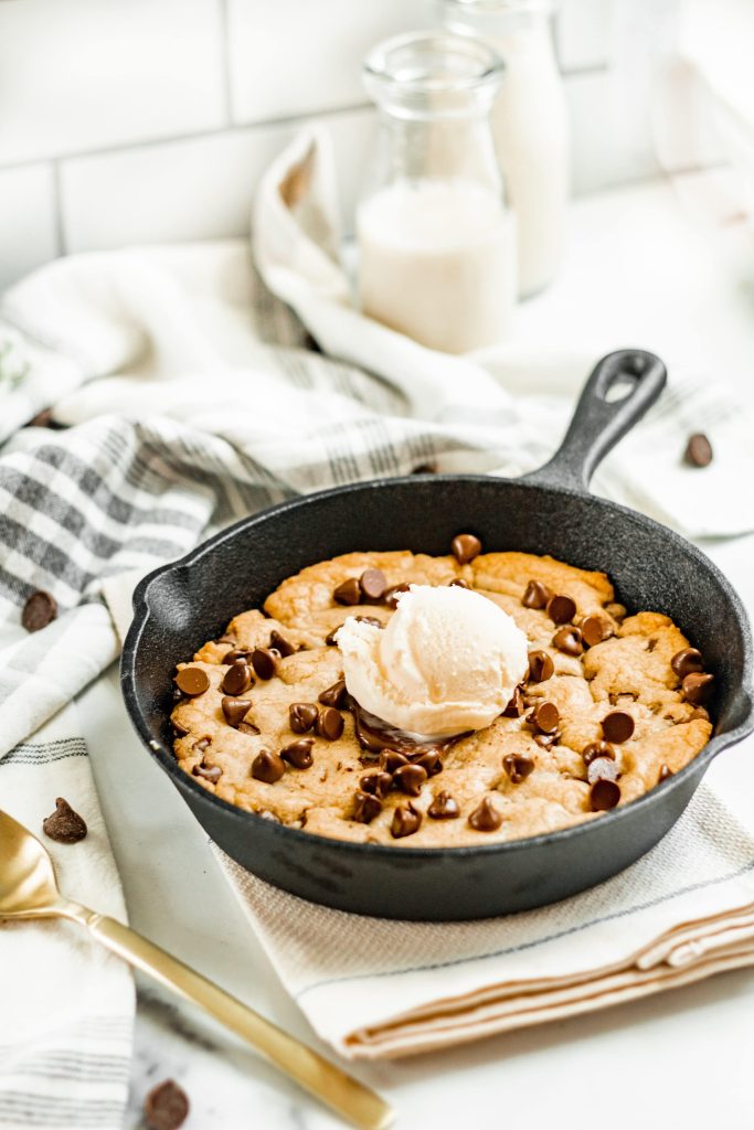 Brown Butter Chocolate Chip Skillet Cookie