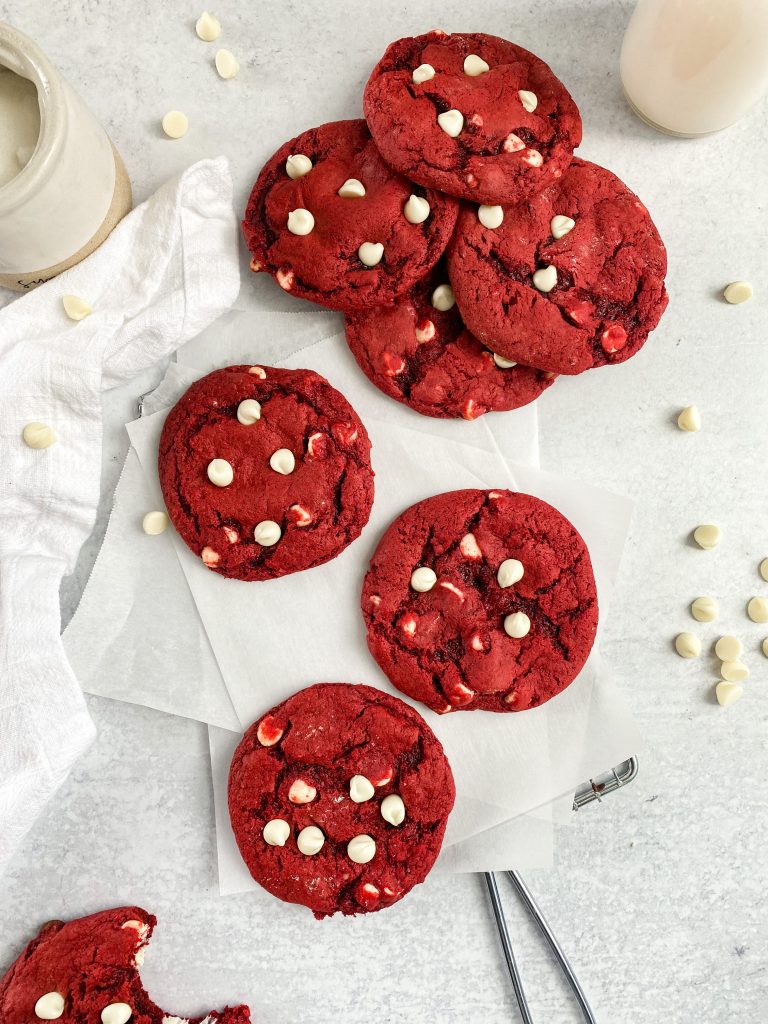 red velvet cookies with cake mix