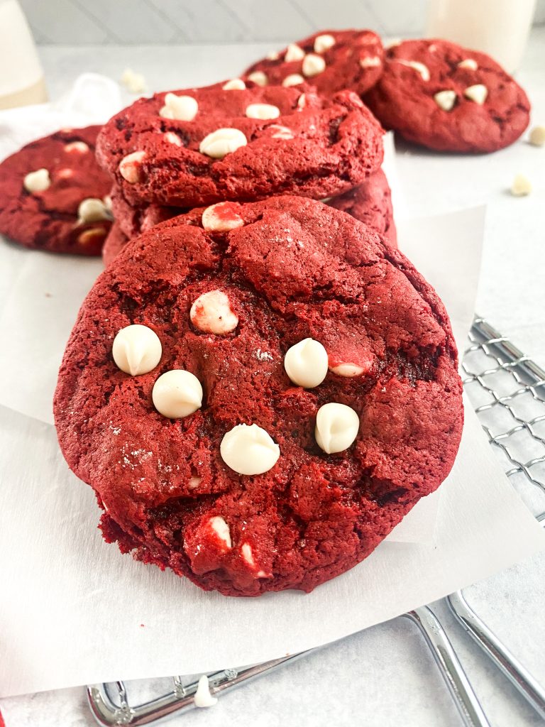 red velvet cookies with cake mix