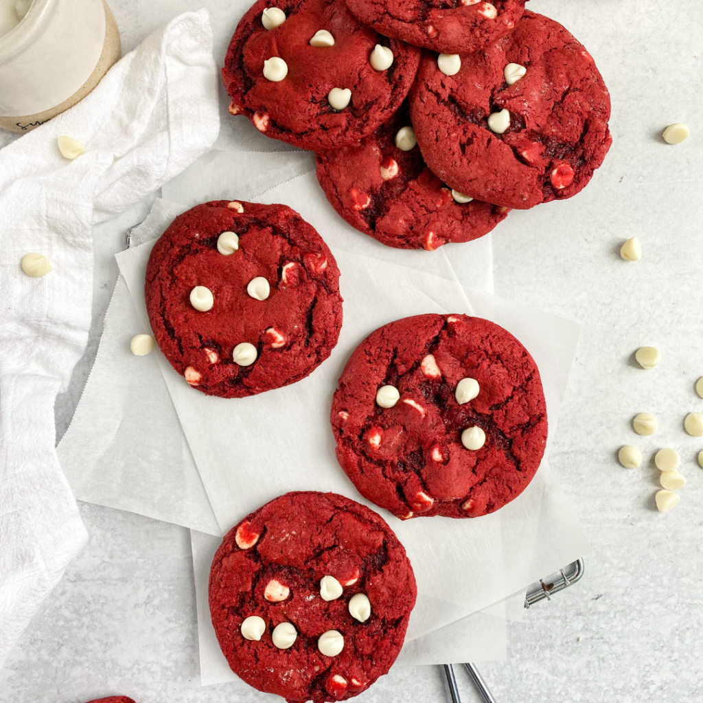 Red Velvet Cake Mix Cookies - Caitlin's Table