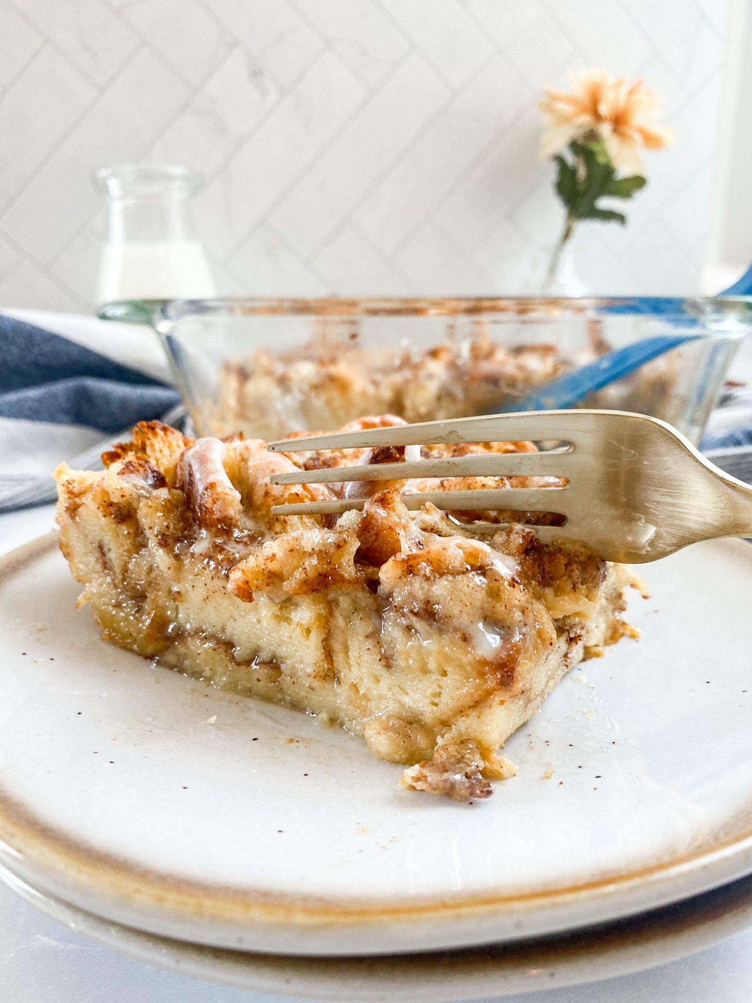 Cinnamon Roll Bread Pudding Caitlins Table