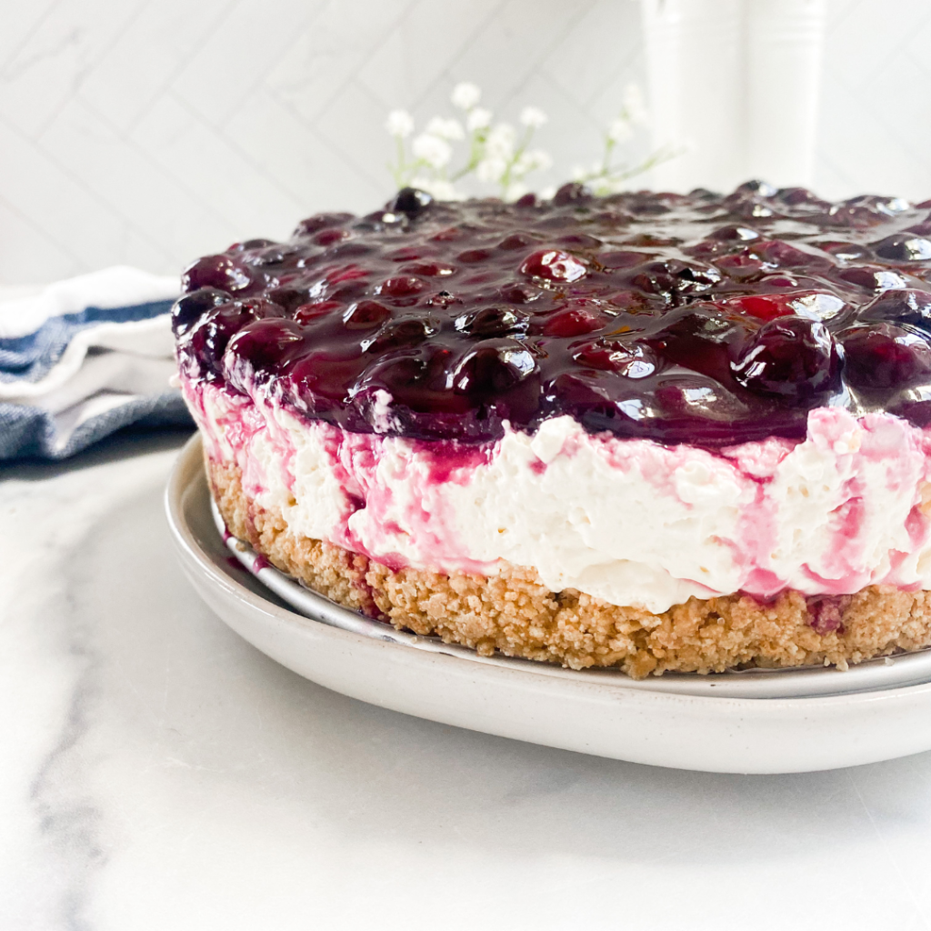 No Bake Blueberry Cheesecake - Caitlin's Table
