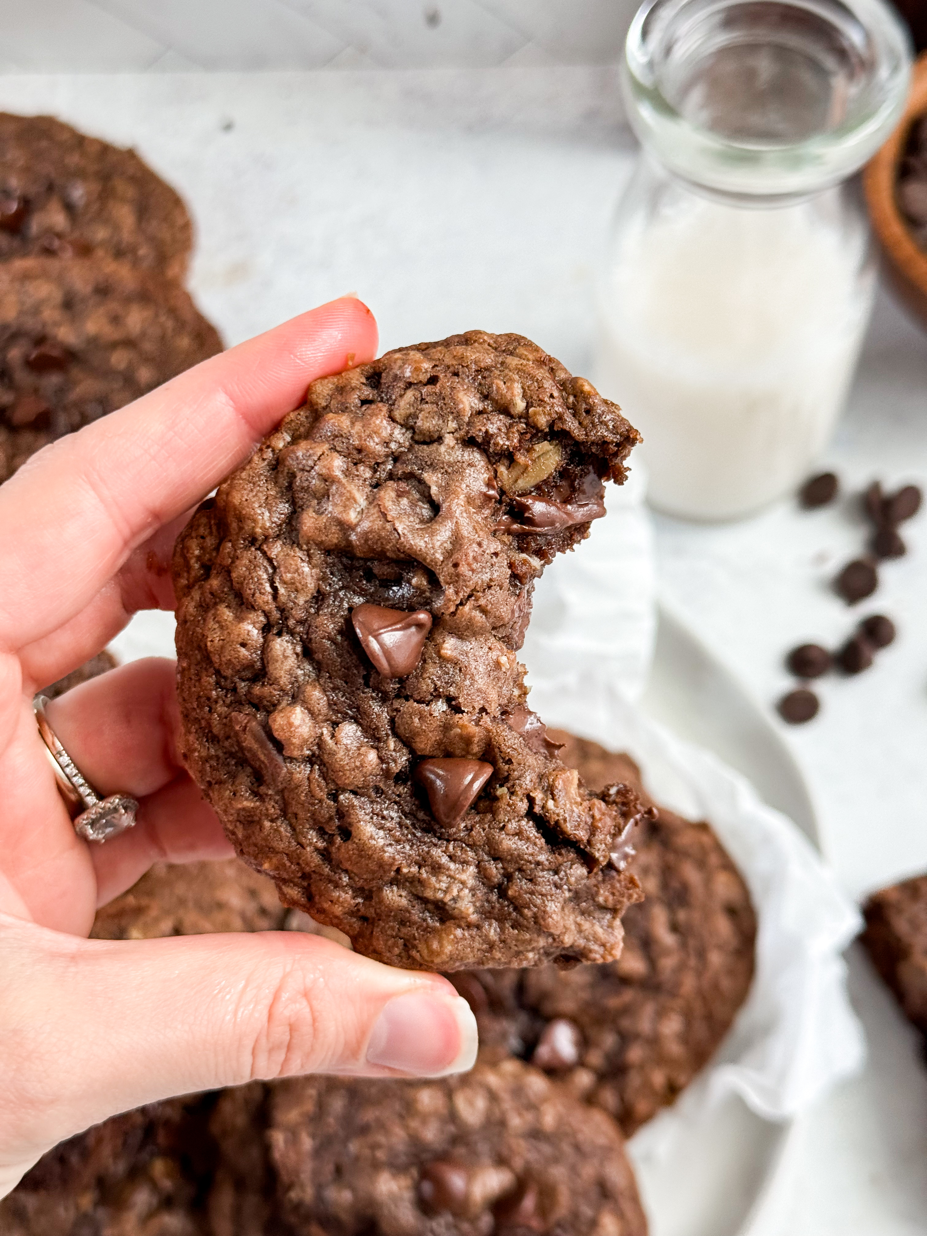 Double Chocolate Oatmeal cookies