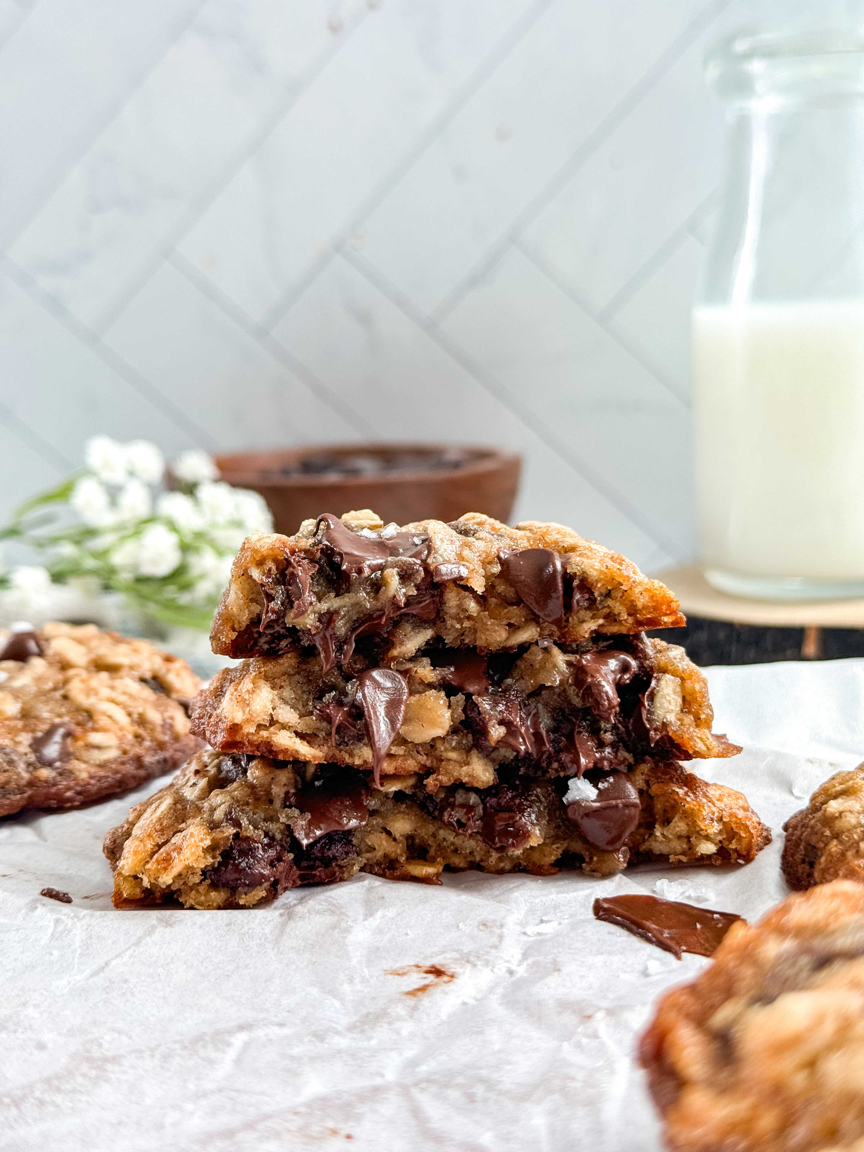 Brown- Butter-Banana-Oatmeal- Chocolate-Chip-Cookies