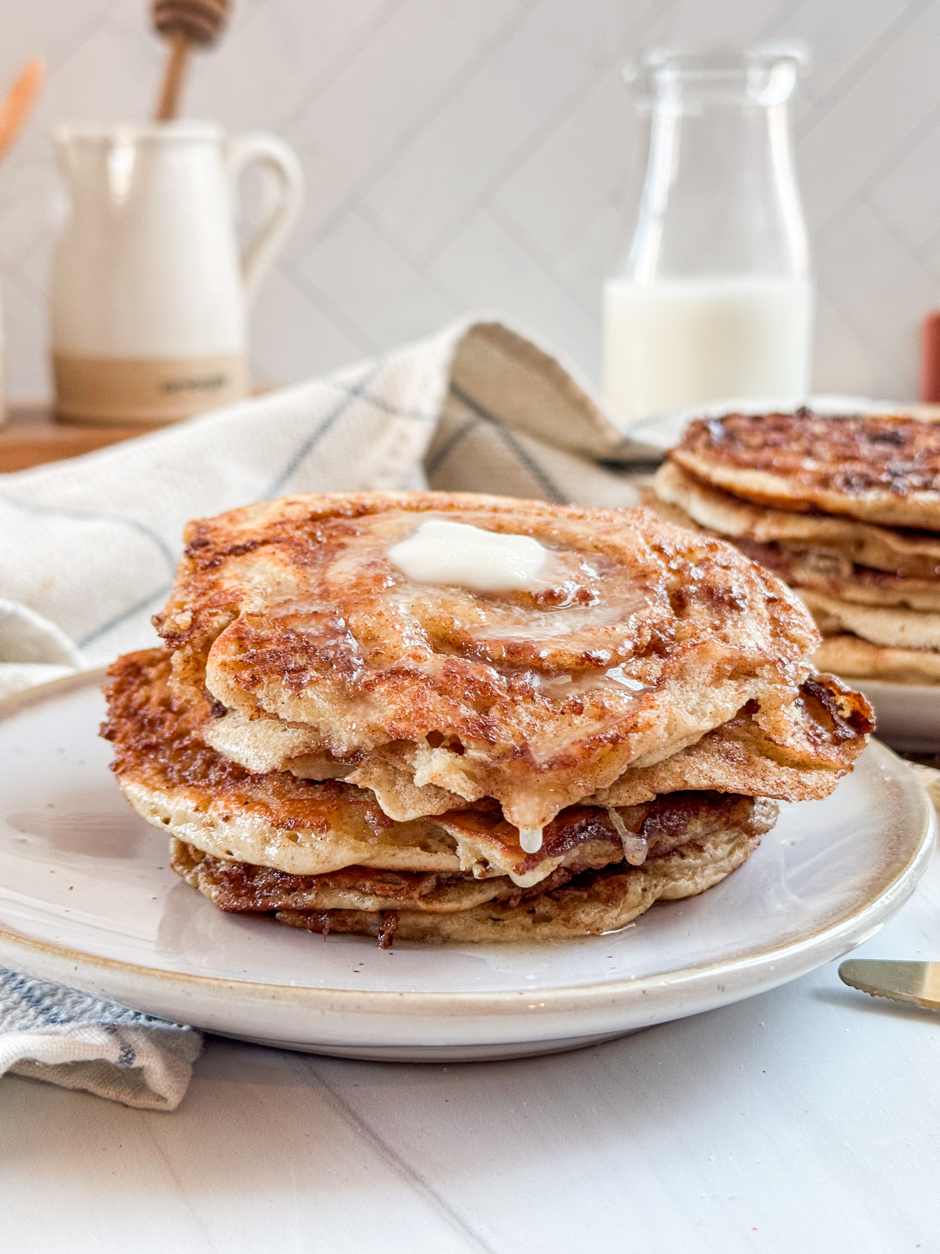 cottage-cheese-cinnamon-roll-pancakes