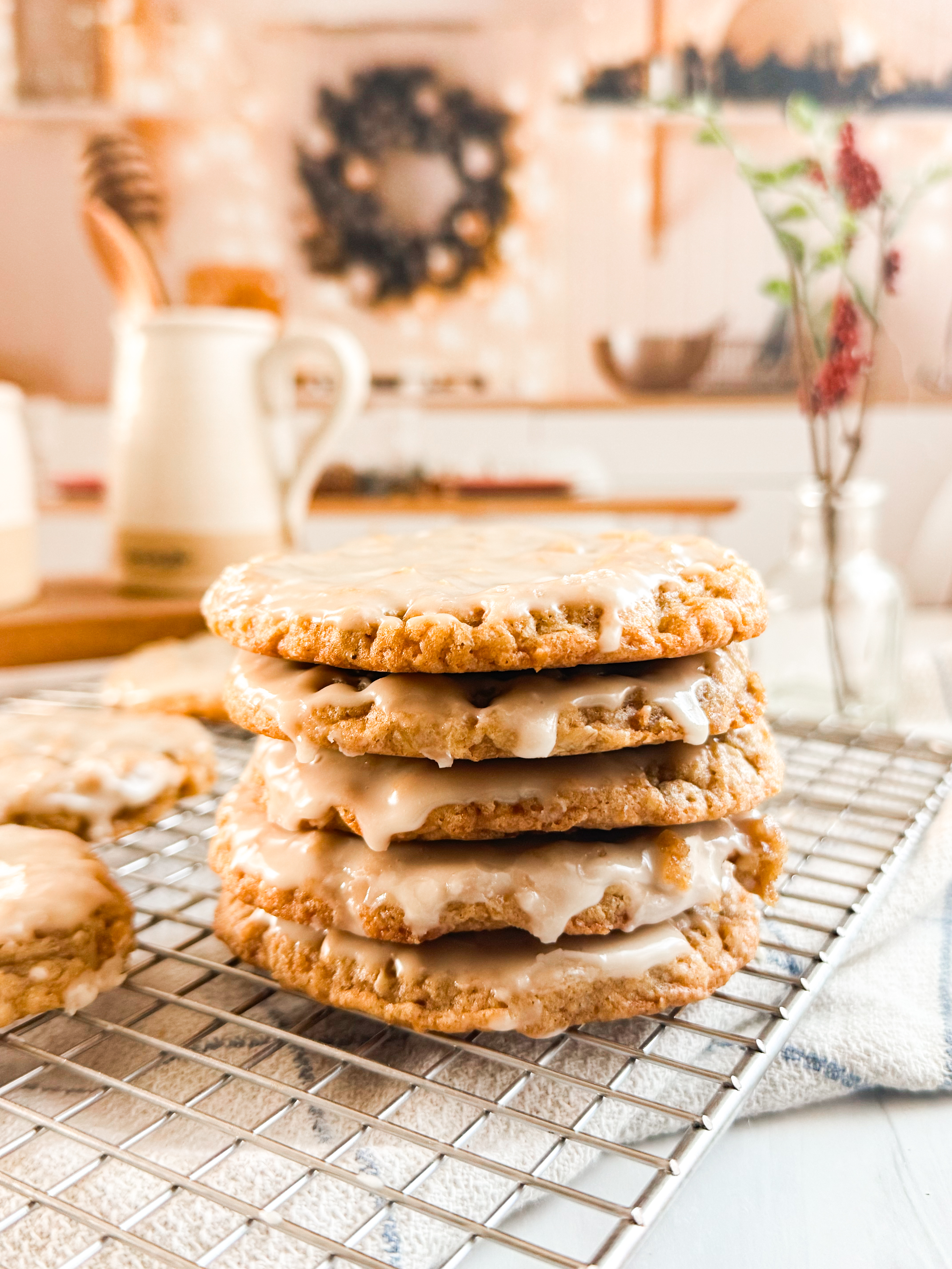 Iced-oatmeal-cookies