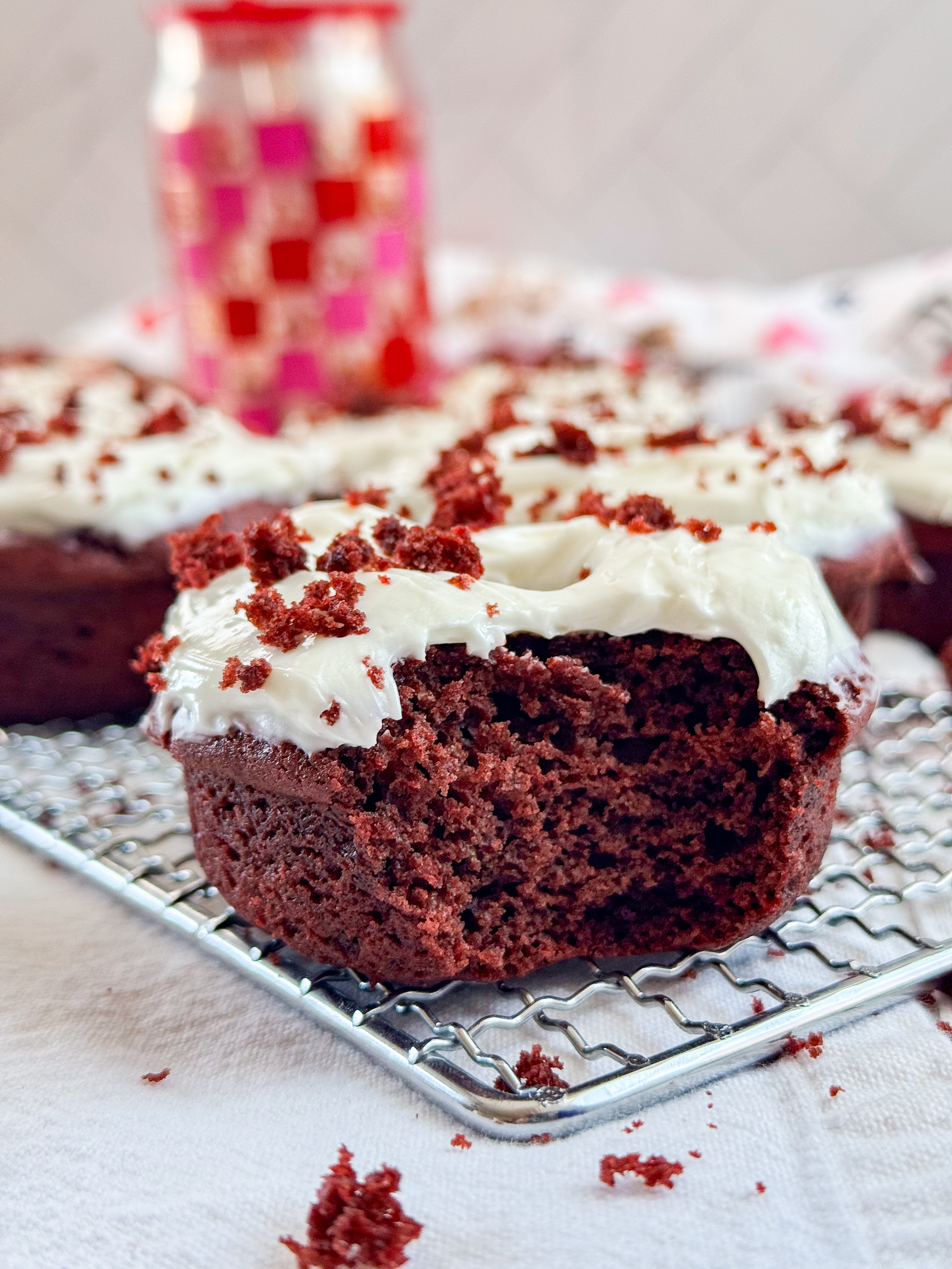 baked red velvet donut